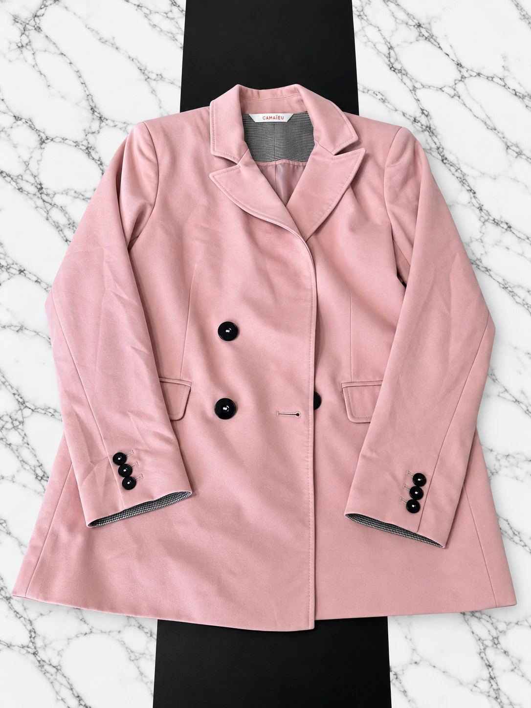 Blazer Camaïeu rose poudré – Femme – Taille 40 – Veste chic