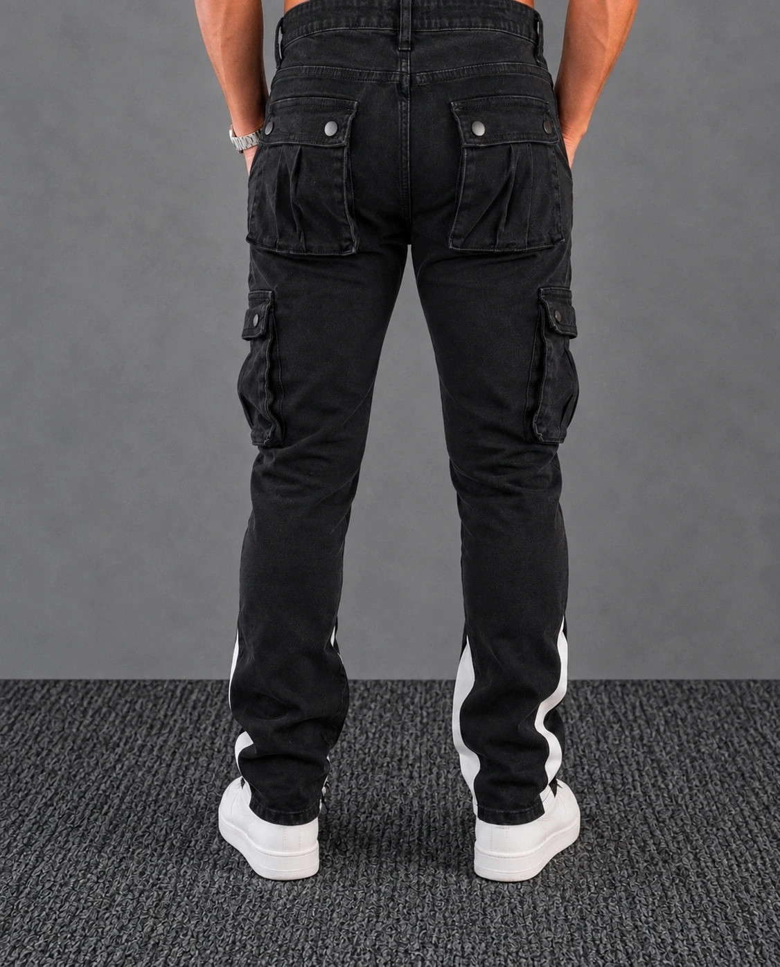 Jean cargo Novamen noir W36 / 46 FR – NovaMEN – taille W36 | FR 46 3