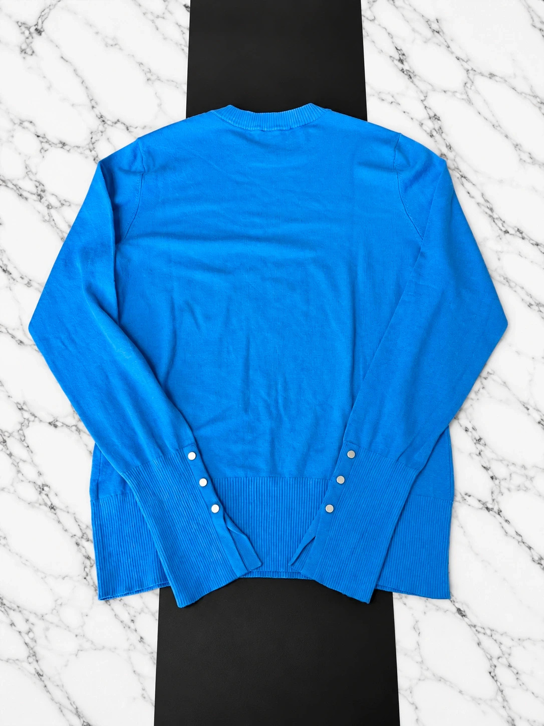 Pull C&A bleu – Taille M – Manches longues à boutons – C&A – taille M / 38 / 10 2