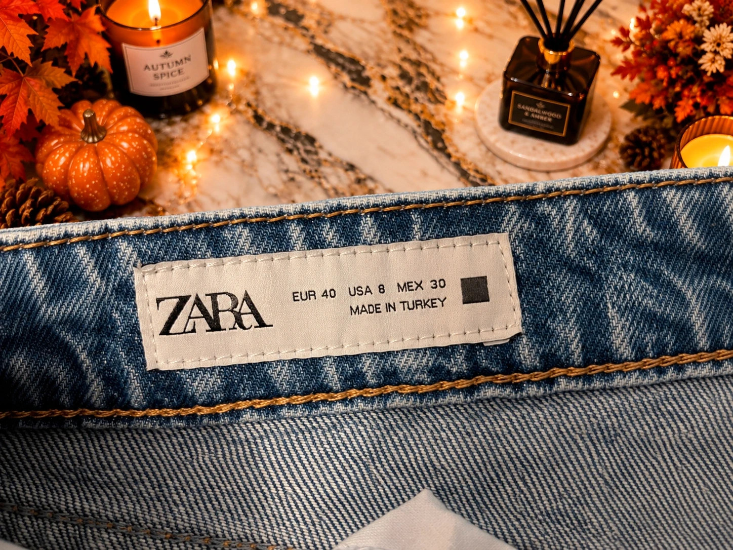 Jean Zara femme bleu délavé à lacets – Taille 40 – Zara – taille L / 40 / 12 3