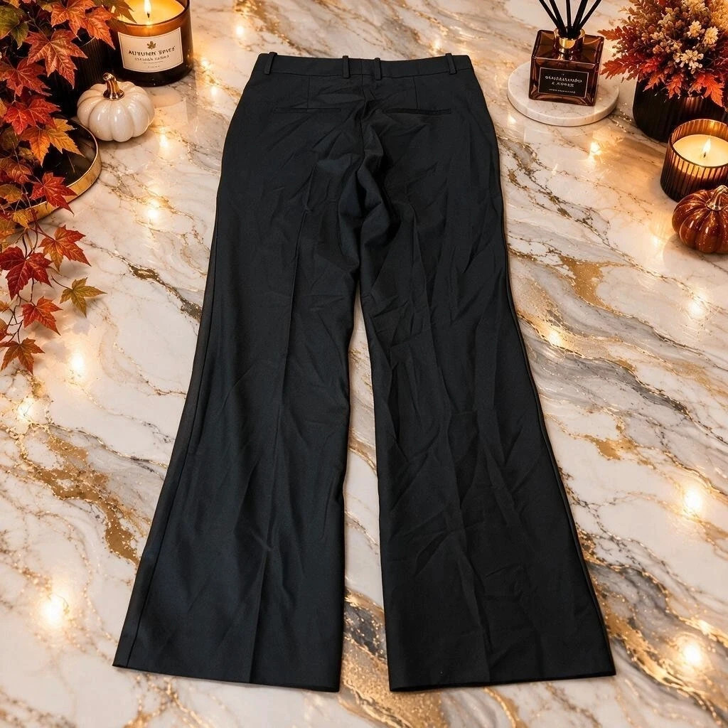Pantalon Zara noir femme – Taille M – Coupe évasée détails satinés – Zara – taille M / 38 / 10 2