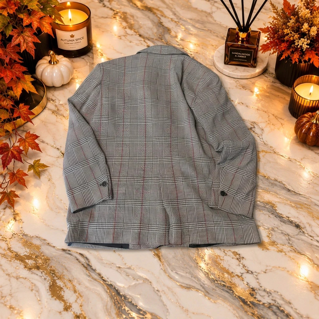 Blazer Zara Basic Collection à carreaux – Taille M – Zara – taille M / 38 / 10 2