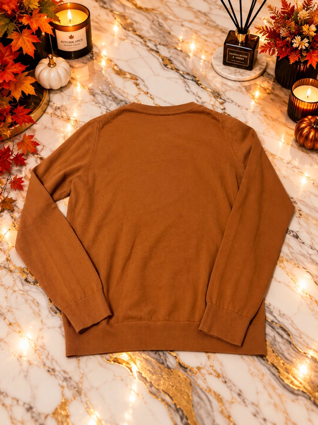 Pull Jules Homme Marron Camel – Taille M – Col Rond – Détails Bleu Marine – Jules – taille M 3