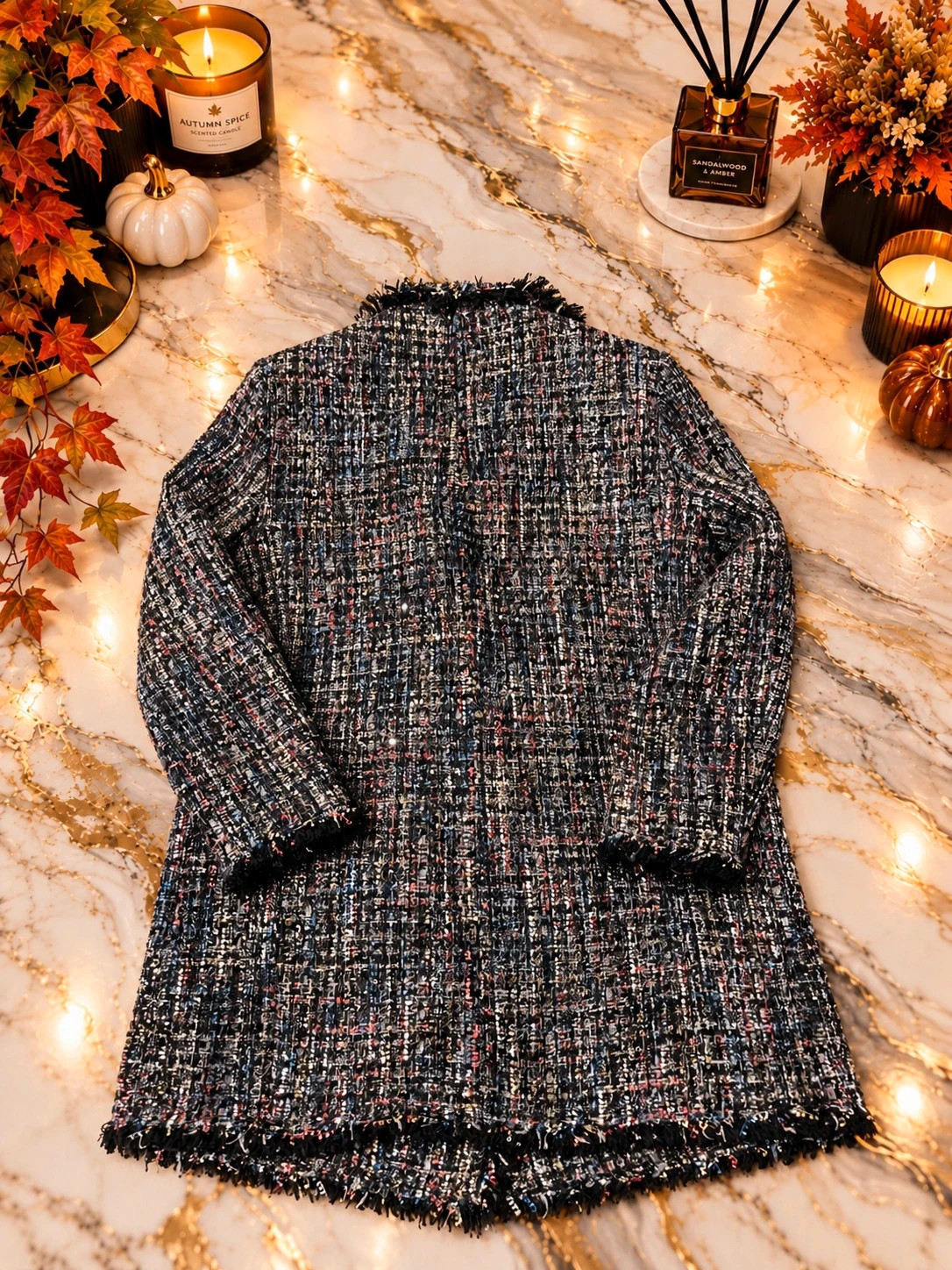 Manteau long Zara Woman en tweed – Taille L – Zara Woman – taille L / 40 / 12 2