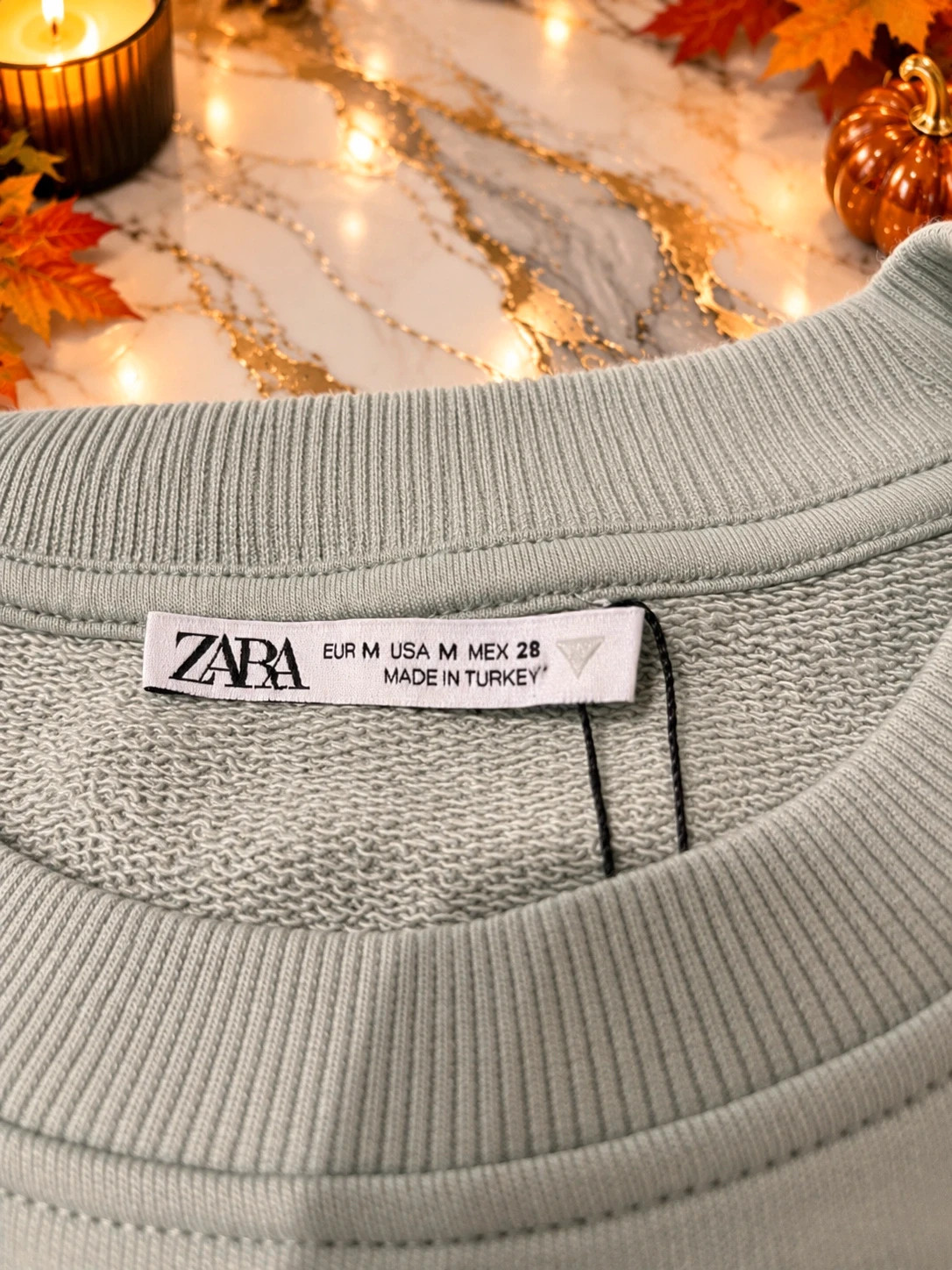Sweat Zara homme vert sauge – Taille M – Col rond – Zara – taille M / 38 / 10 3