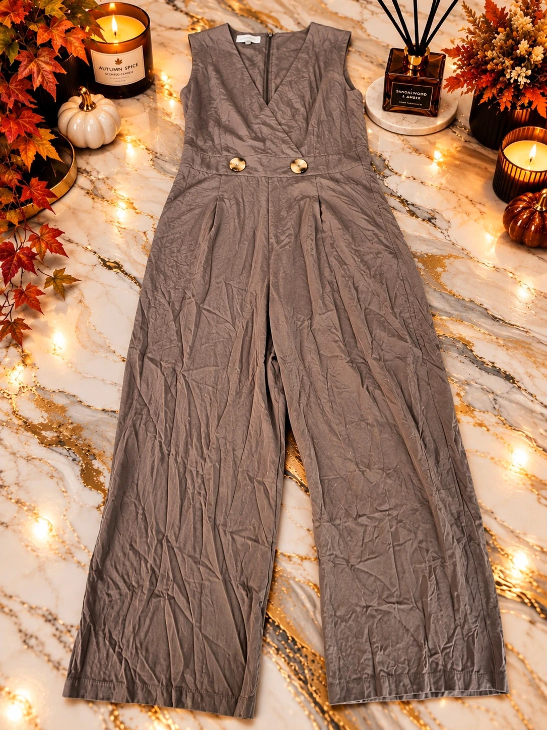 Combinaison pantalon Mango Basics – Marron / Taupe – Taille XL