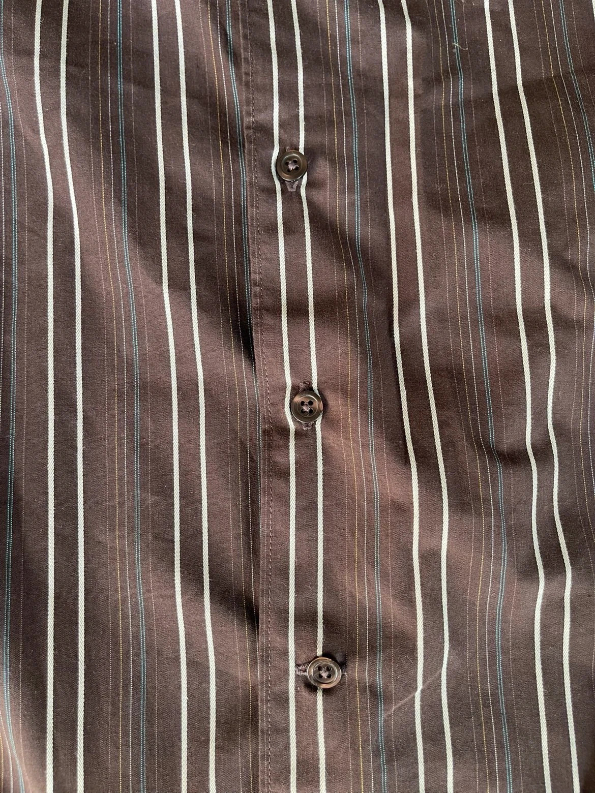 Chemise Celio marron à rayures – Taille M – Style chic vintage Homme – Celio – taille M 4