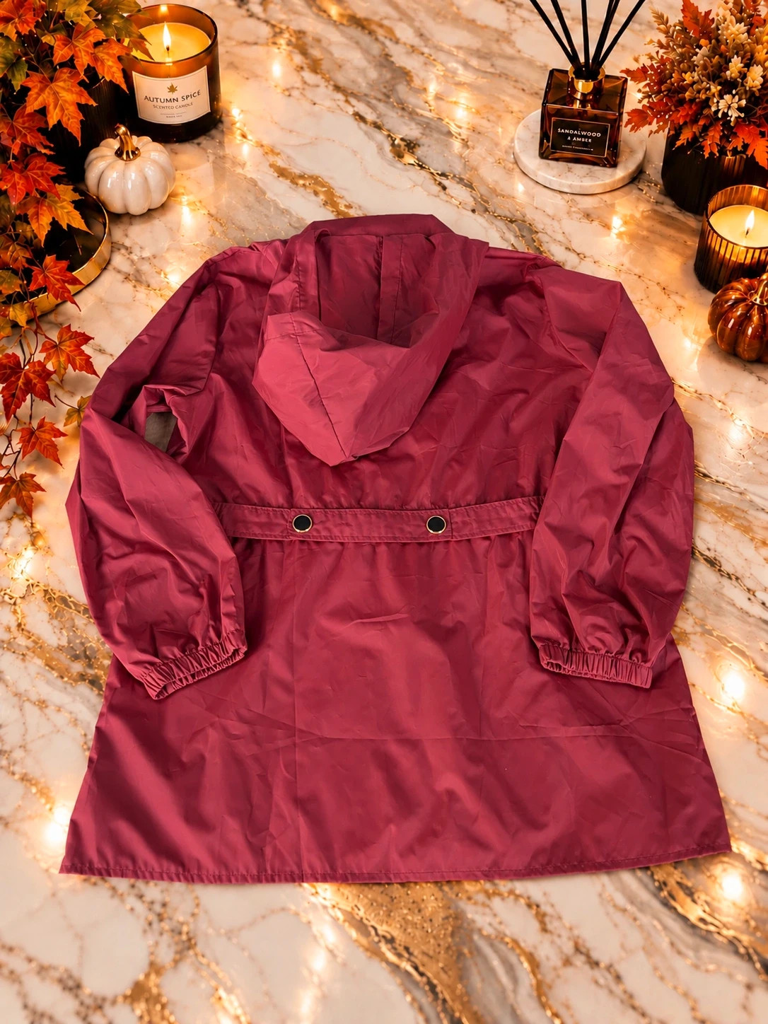 Coupe-vent SHEIN bordeaux à capuche – Taille XL / EU 44 – Shein – taille XL / 42 / 14 2