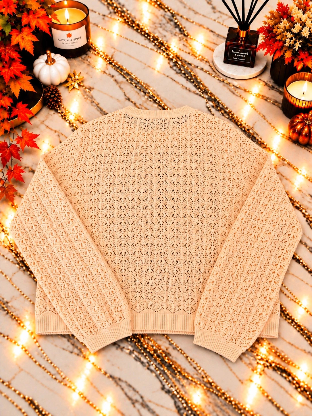 Pull femme KIABI en maille ajourée rose pêche – Taille XL – Manches longues – Kiabi – taille XL / 42 / 14 3