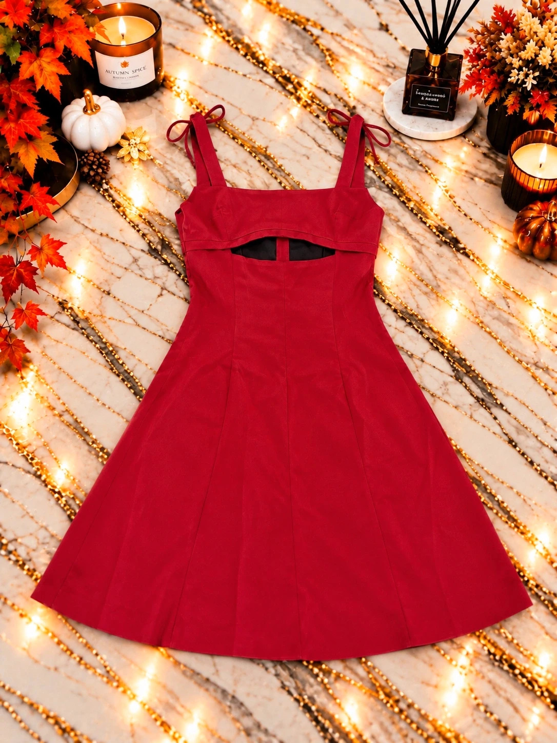Robe rouge ZARA à bretelles nouées – Taille M – Zara – taille M / 38 / 10 3