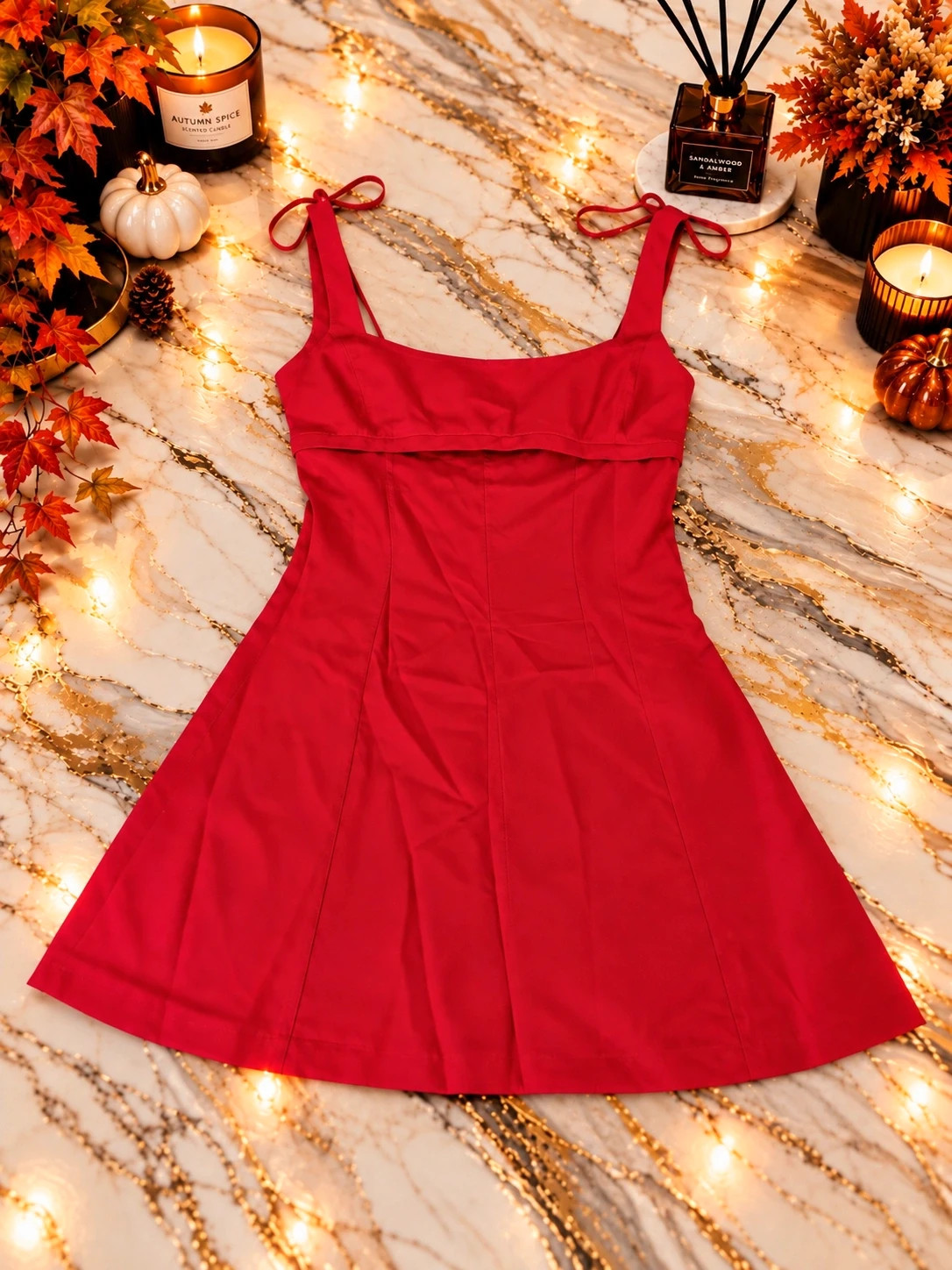 Robe rouge ZARA à bretelles nouées – Taille M – Zara – taille M / 38 / 10 2
