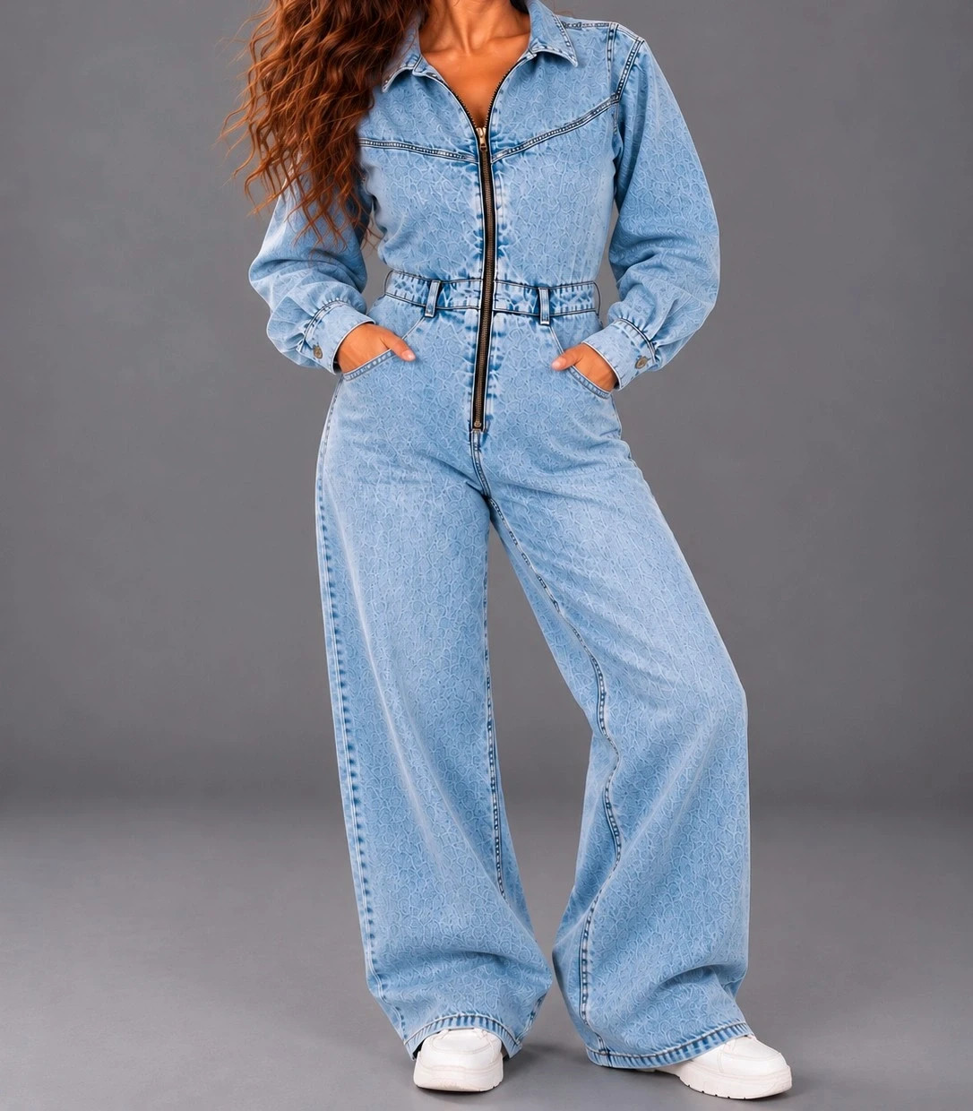 Combinaison pantalon en jean bleu clair MANGO Denim – Taille XS – Mango – taille XS / 34 / 6 4