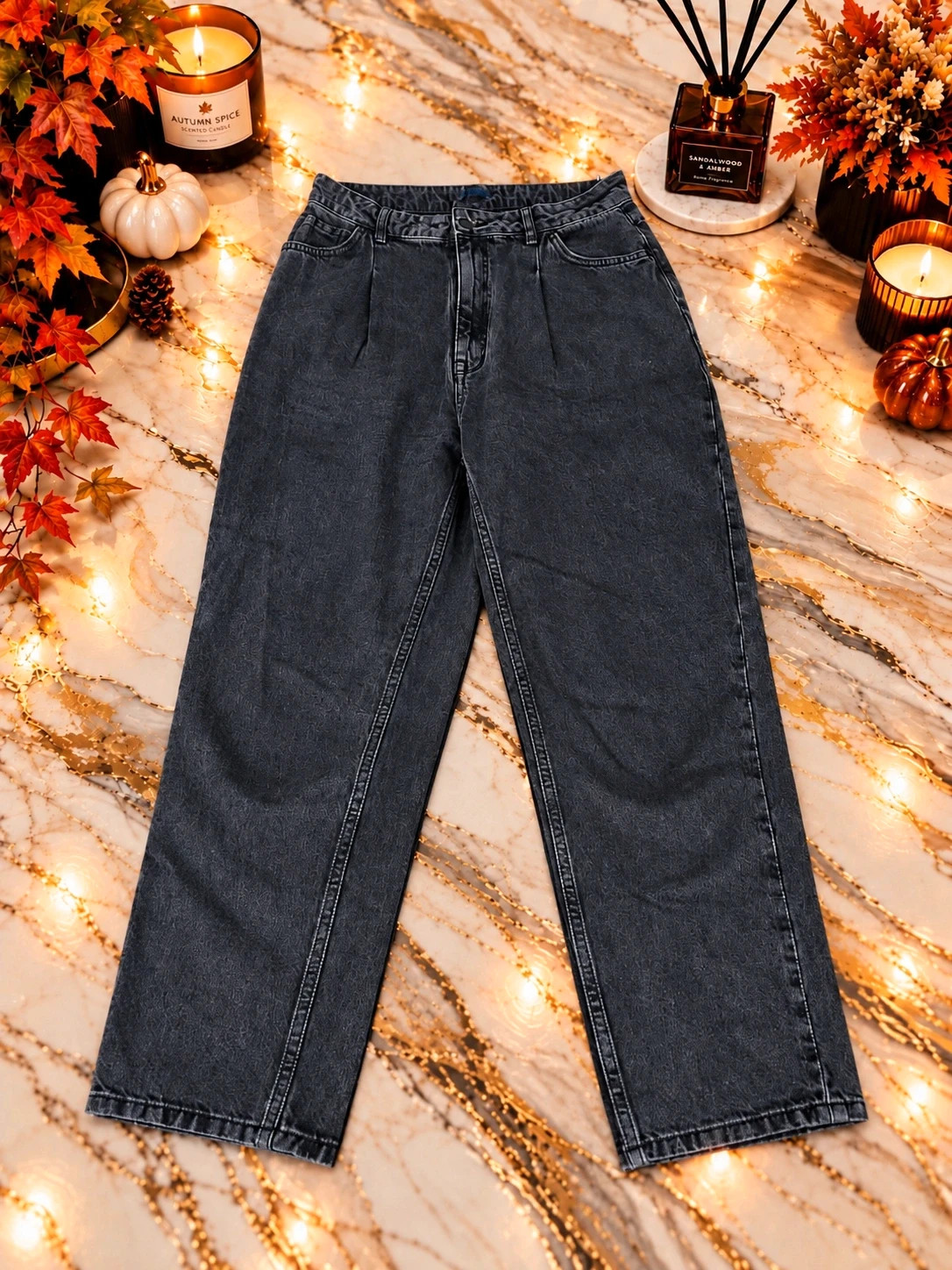 Jean KIABI gris anthracite délavé – Taille 44 – Coupe large Caractéristiq
