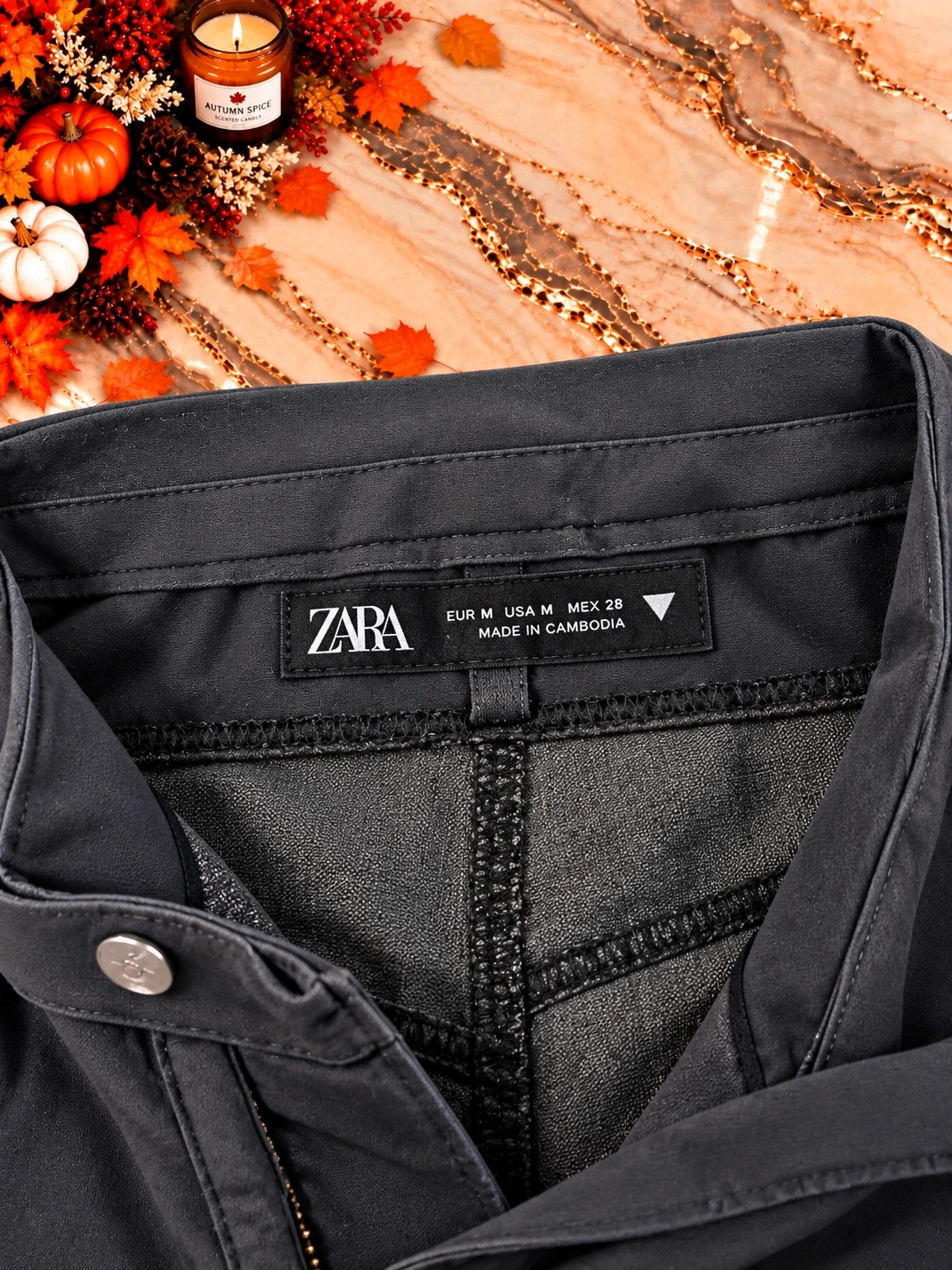 Pantalon Zara Femme Gris Anthracite – Coupe Large Wide Leg – Taille M – Zara – taille M / 38 / 10 3