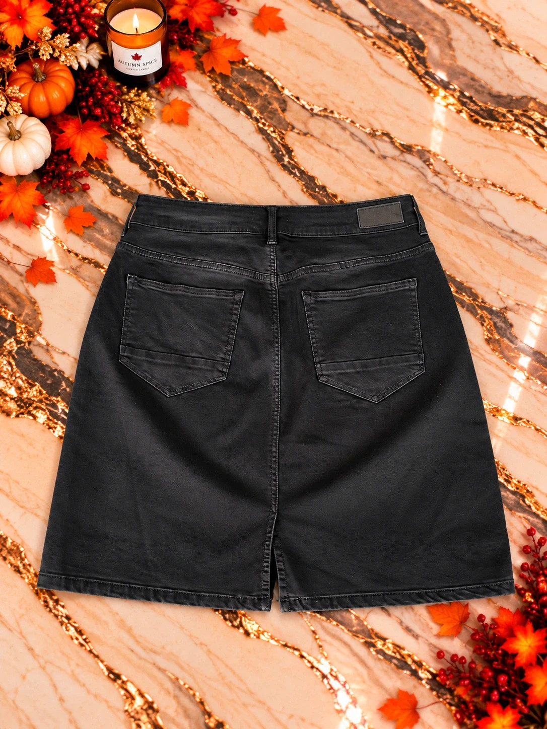 Jupe en jean Esprit noire – Taille 42 – Coupe droite – Denim femme – Esprit – taille XL / 42 / 14 2