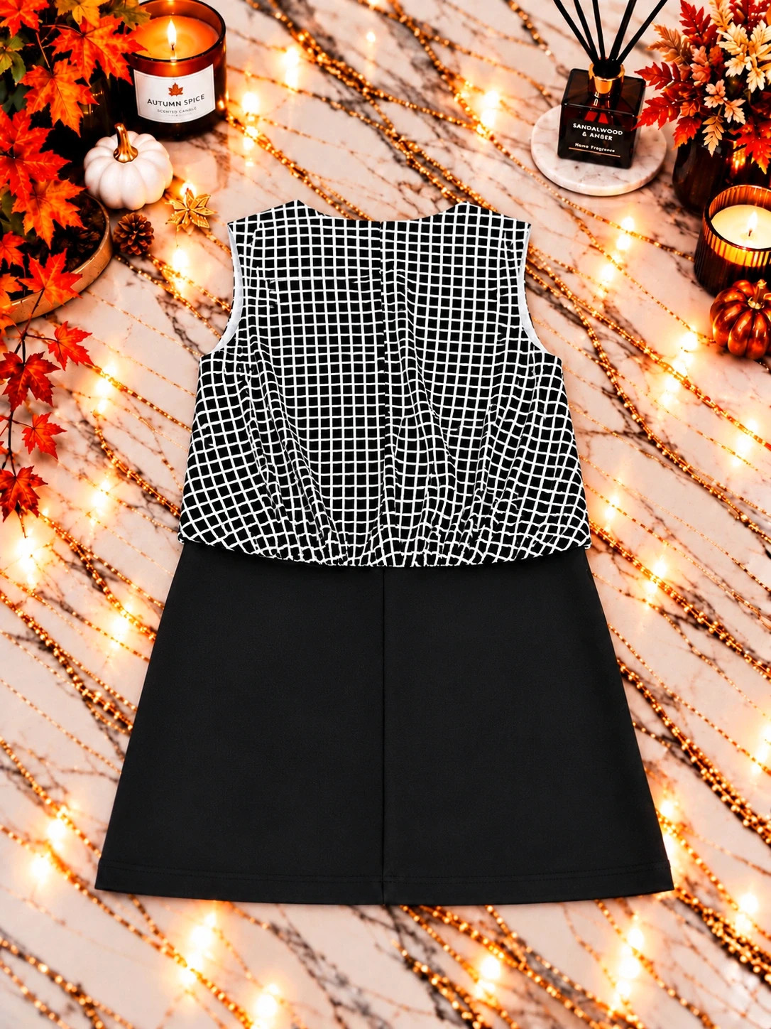 Robe Mango noire et blanche à carreaux – Taille M – Mango – taille M 2