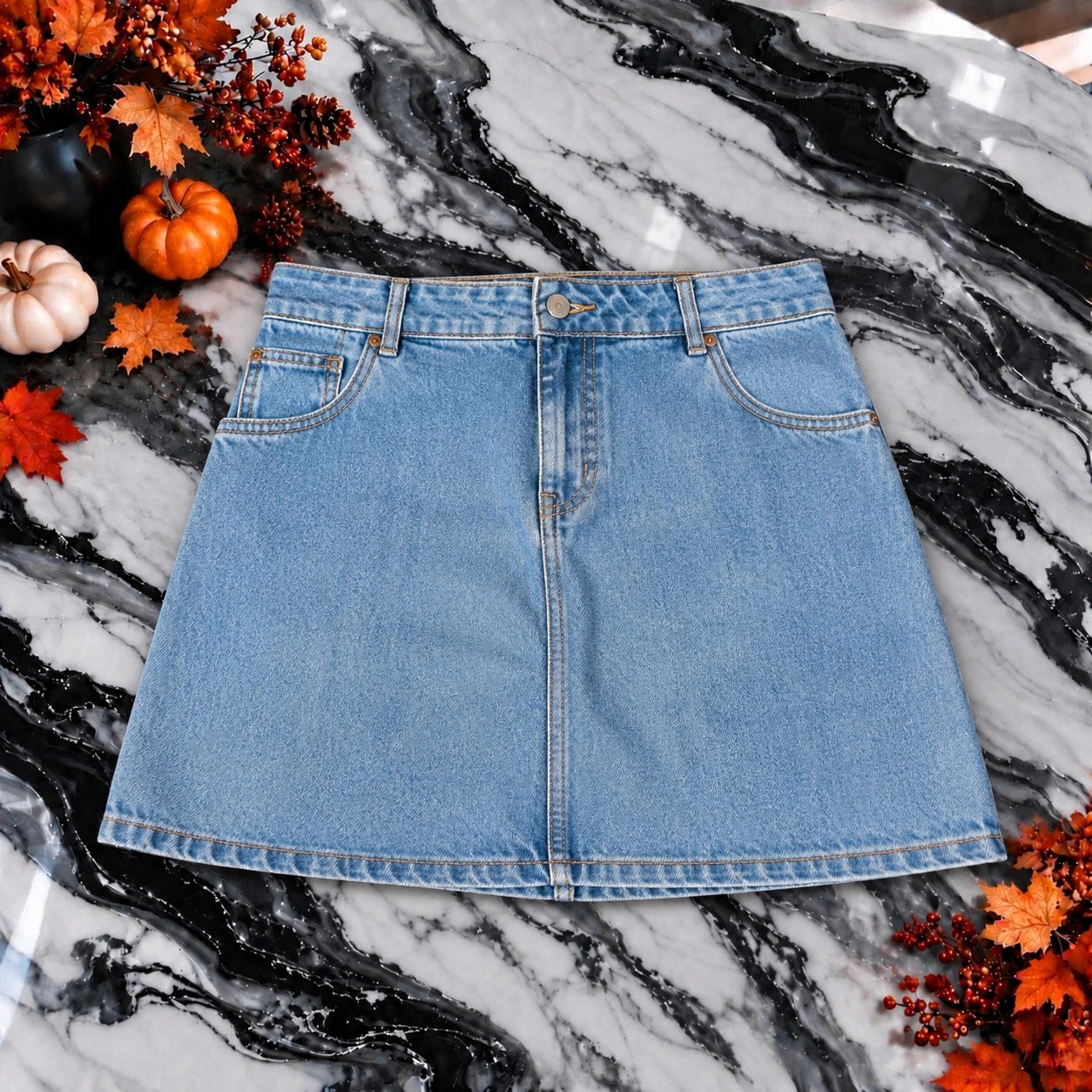 Jupe en jean H&M bleu clair – Taille 40