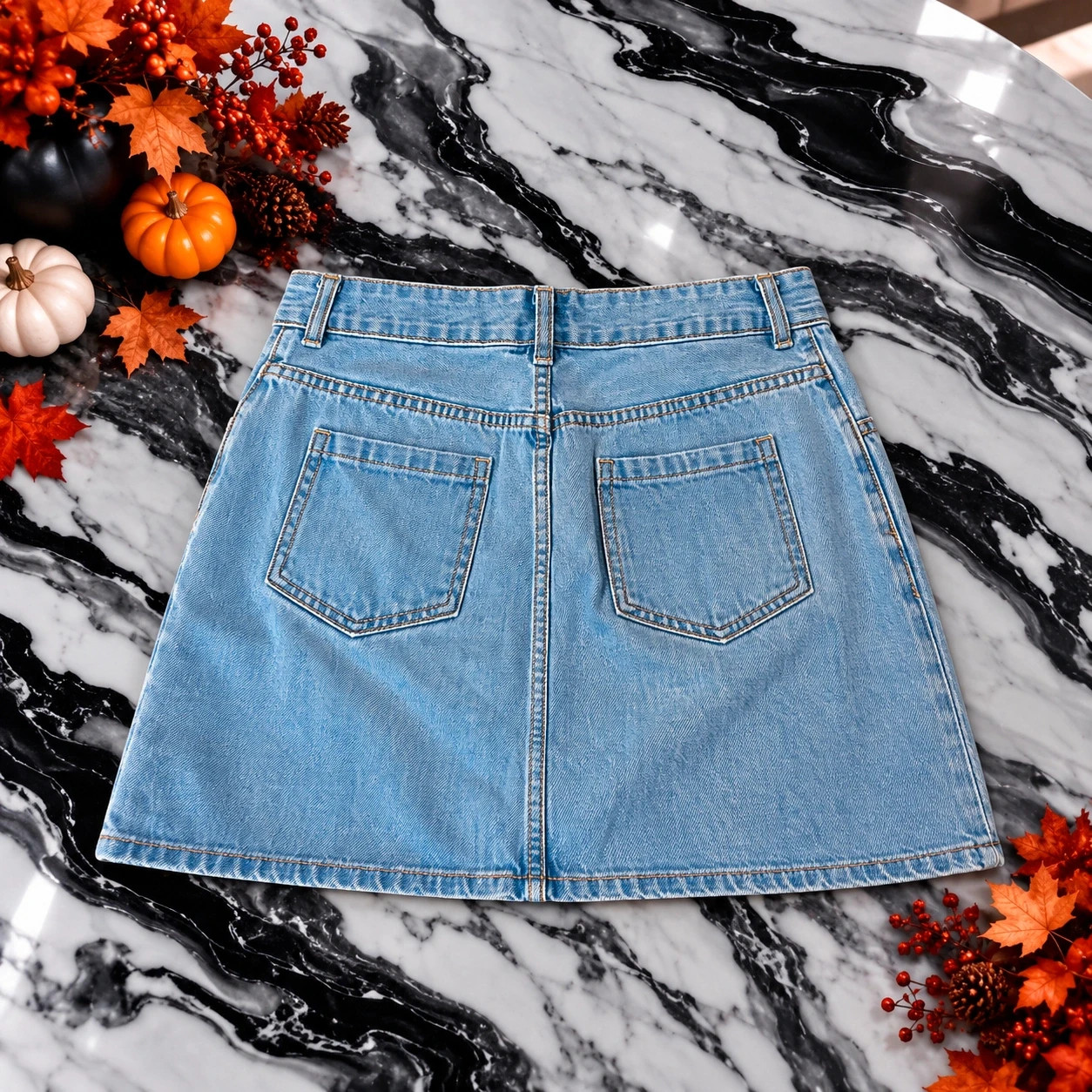 Jupe en jean H&M bleu clair – Taille 40 – H&M – taille L / 40 / 12 2