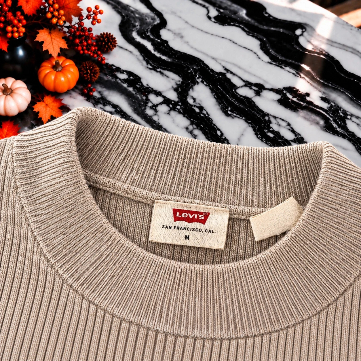 Pull Levi’s beige côtelé – Taille M – Levi's – taille M / 38 / 10 2