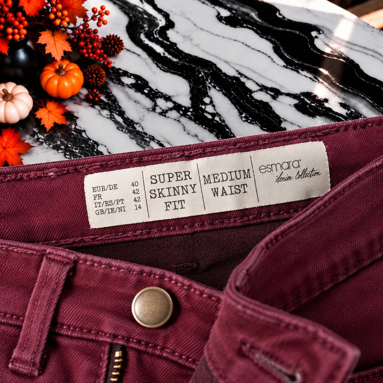 Jean Esmara bordeaux Super Skinny Fit – Taille 42 – Esmara – taille XL / 42 / 14 2