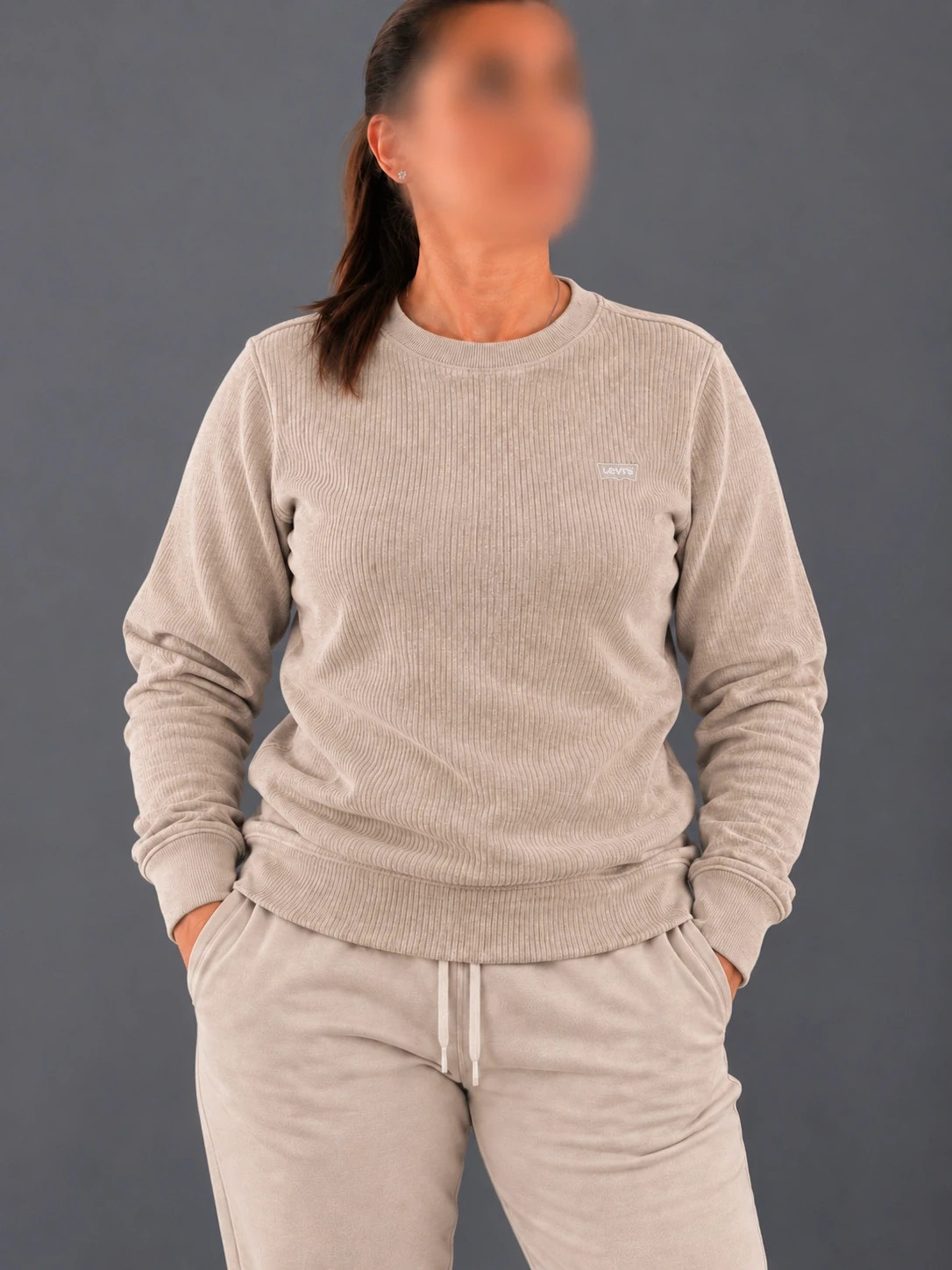Pull Levi’s beige côtelé – Taille M