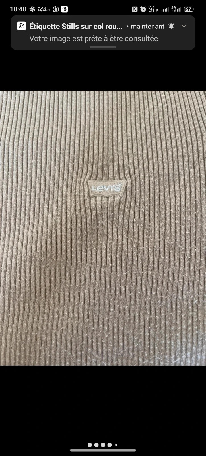 Pull Levi’s beige côtelé – Taille M – Levi's – taille M / 38 / 10 4