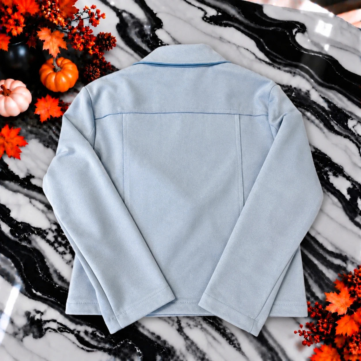 Veste perfecto femme bleu ciel – Taille L – New Collection – taille L / 40 / 12 3