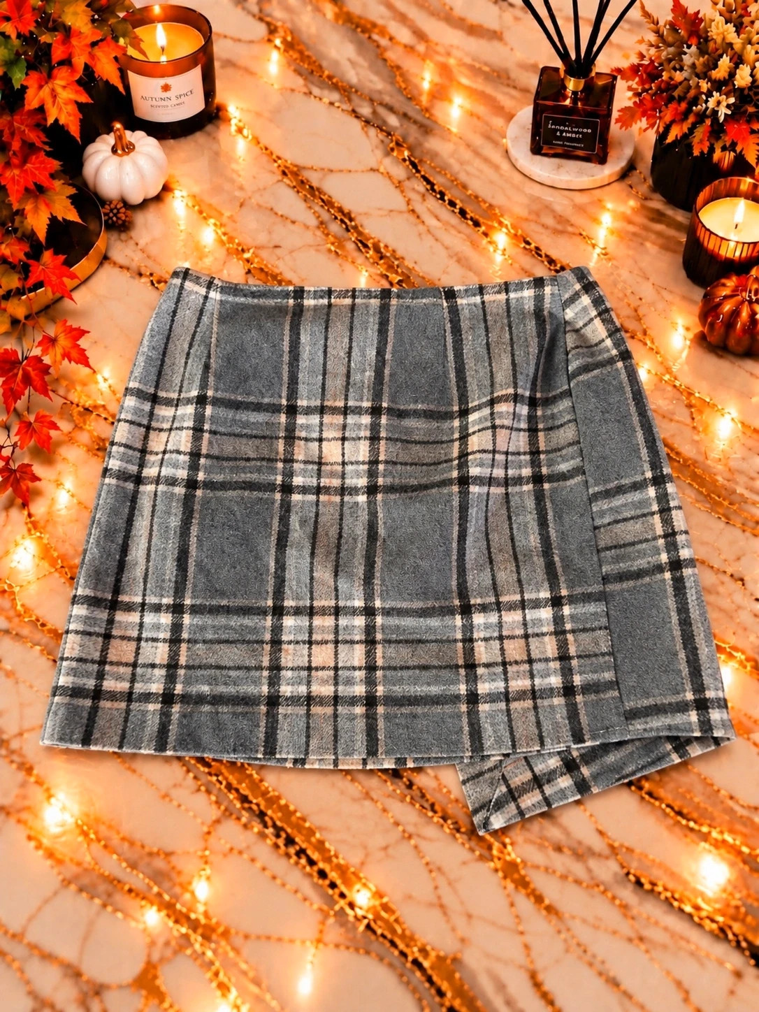 Jupe-short portefeuille à carreaux Trend One – Taille 36 – Trend One – taille S / 36 / 8 2