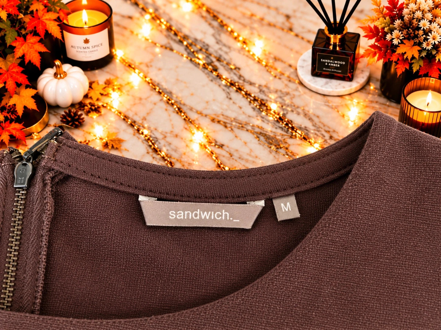 Robe Sandwich marron – Taille M – Sans manches – sandwich – taille M / 38 / 10 3