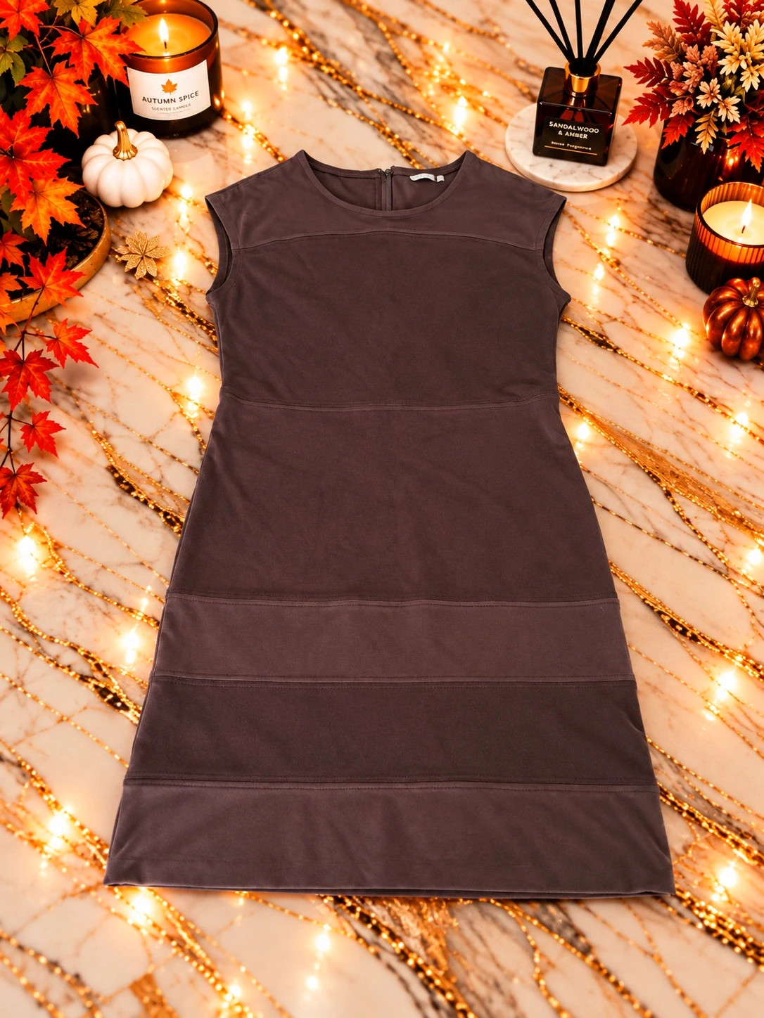 Robe Sandwich marron – Taille M – Sans manches