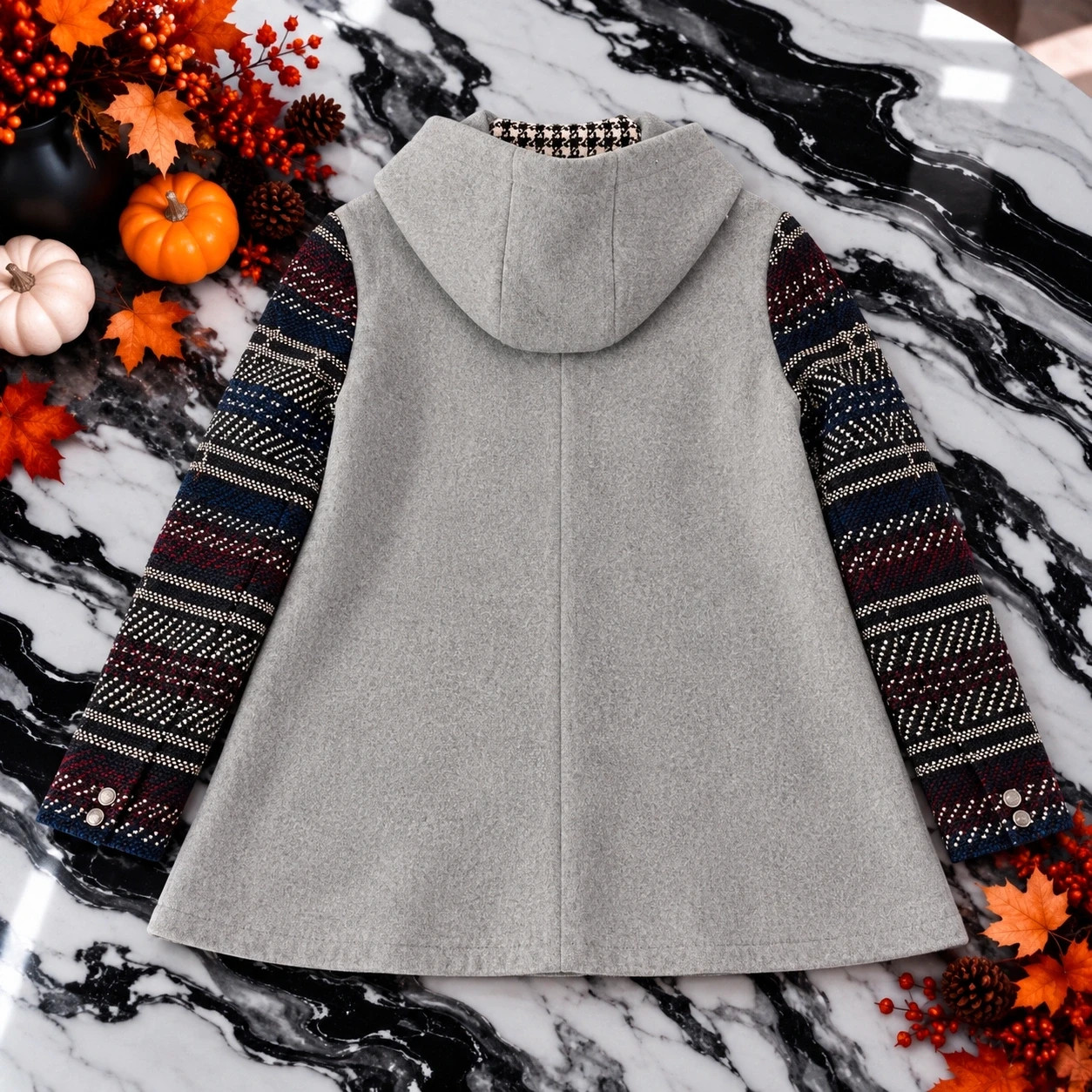 Manteau Desigual gris à capuche – Taille 36 – Desigual – taille S / 36 / 8 2