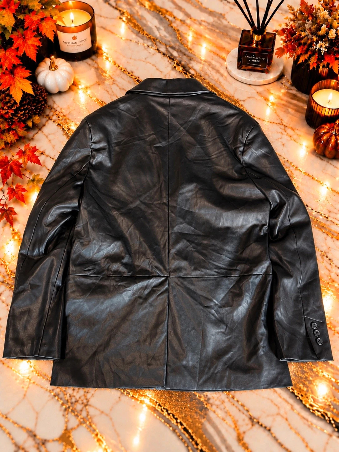 Blazer Bershka noir effet cuir – Taille M – Bershka – taille M / 38 / 10 3
