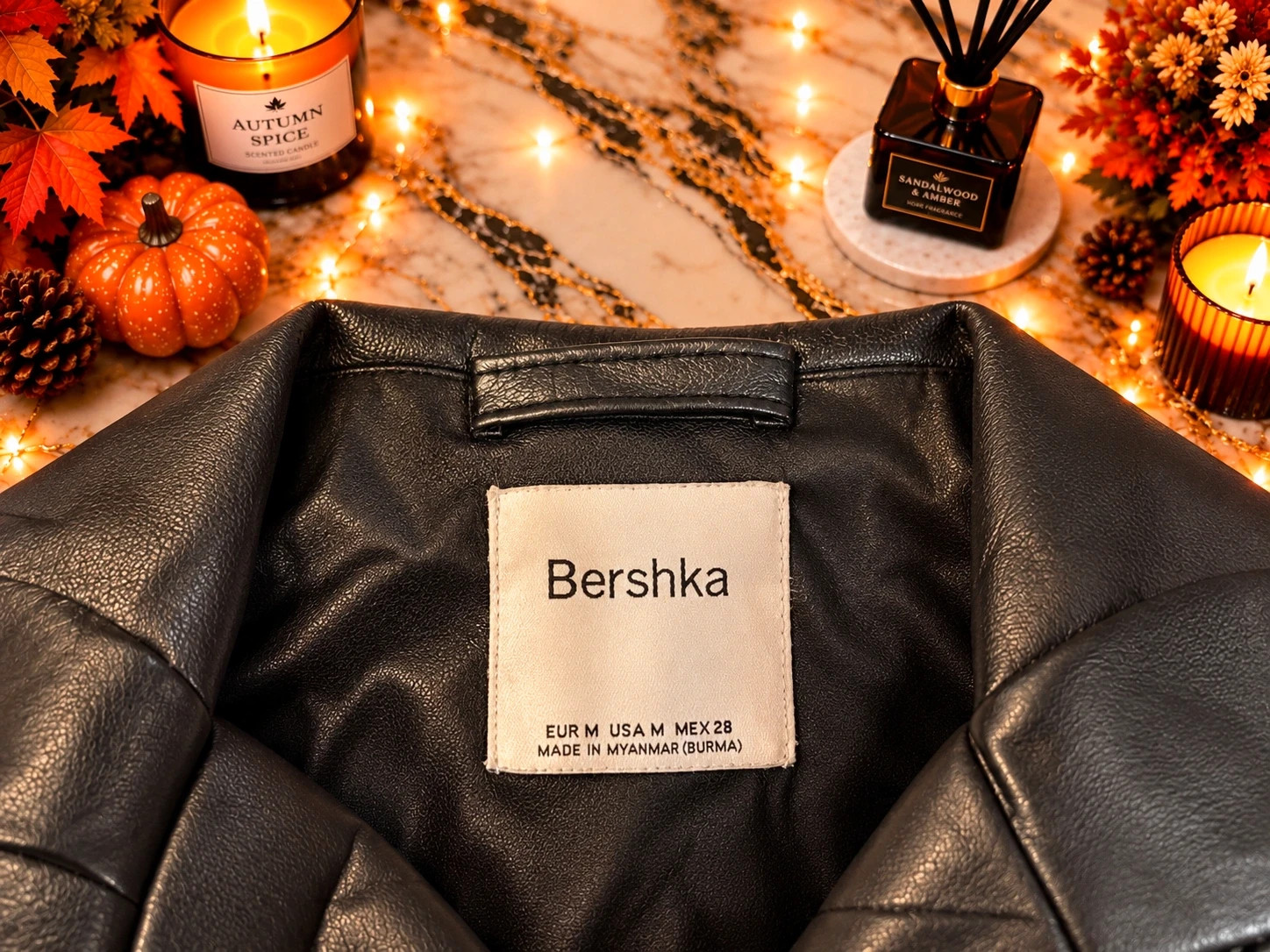 Blazer Bershka noir effet cuir – Taille M – Bershka – taille M / 38 / 10 2