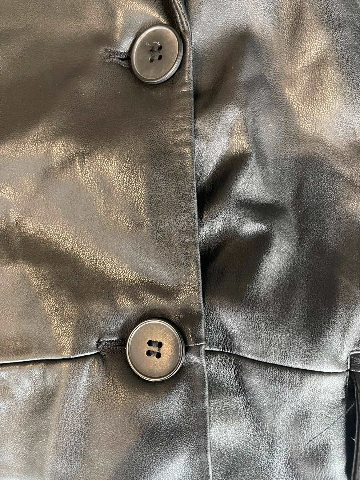 Blazer Bershka noir effet cuir – Taille M – Bershka – taille M / 38 / 10 4