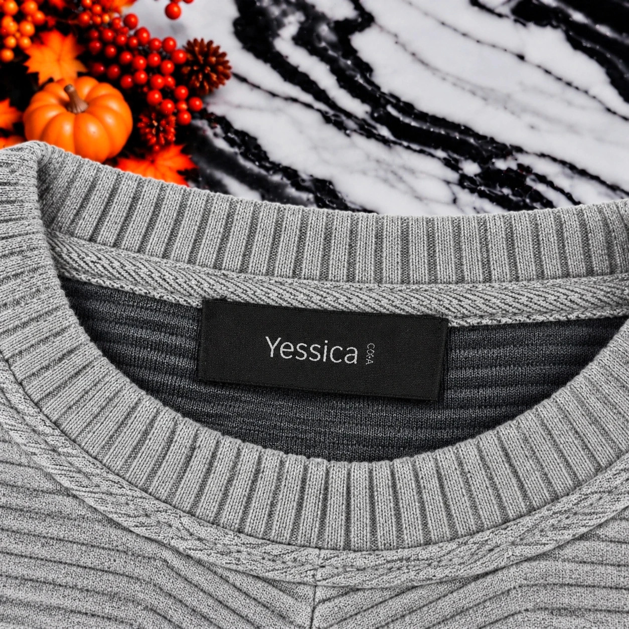 Pull Yessica gris côtelé – Taille M – Yessica – taille M / 38 / 10 3