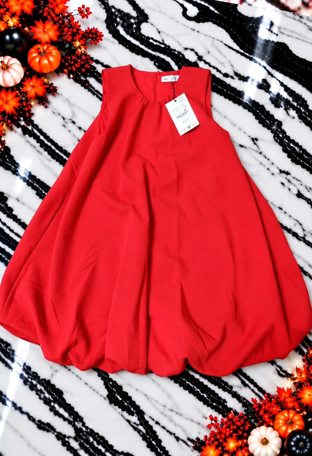 Robe Zara Fille Rouge – Taille 13-14 Ans / 164 cm – Coupe Évasée – Neuve avec Étiquette