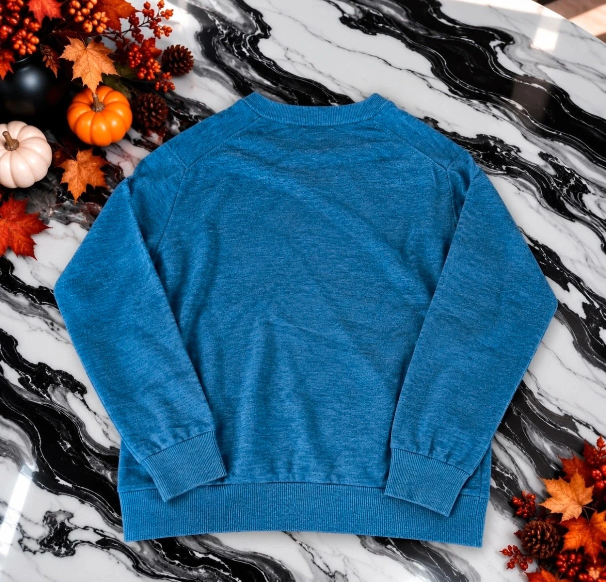 Pull C&A Homme Bleu Chiné – Taille L – Col V – Coton Bio – Manches Longues – C&A – taille L 4