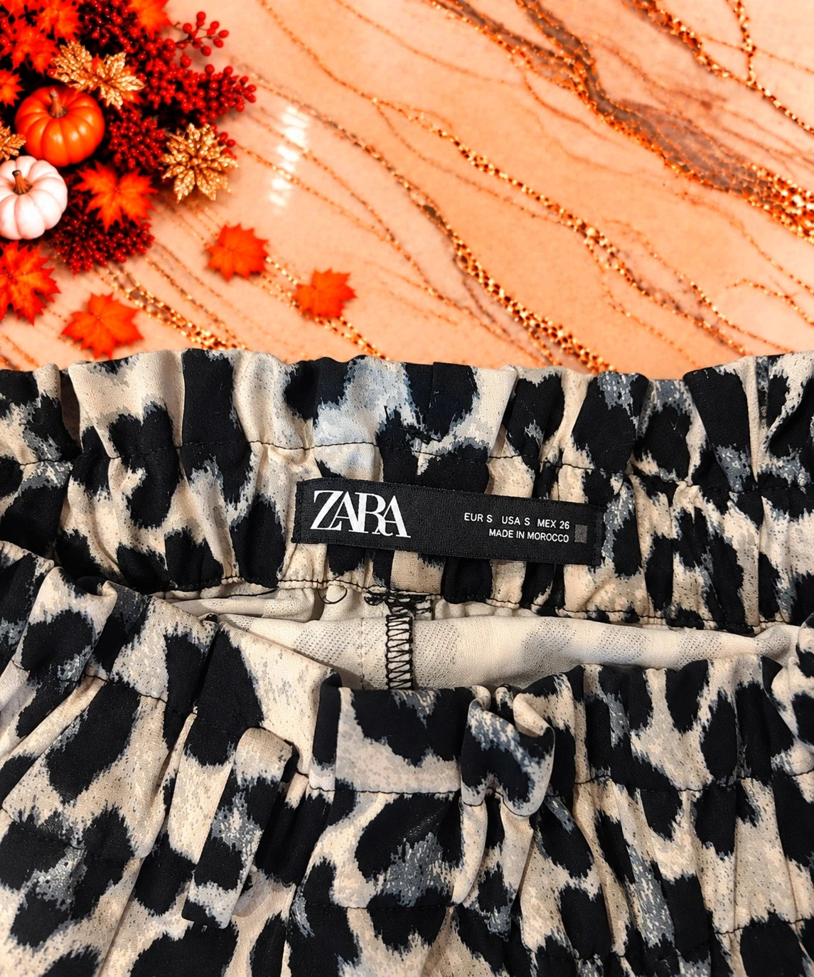 Lot de 2 jupes Zara femme – Taille S – Léopard et imprimé bordeaux – Zara – taille S / 36 / 8 2