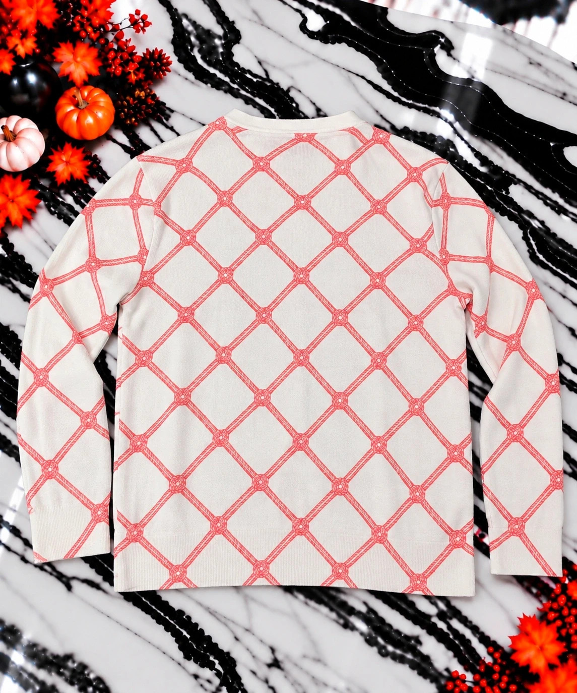 Gilet Tommy Hilfiger Femme Blanc & Rose Corail – Taille L – 100% Coton Pima – Tommy Hilfiger – taille L / 40 / 12 5