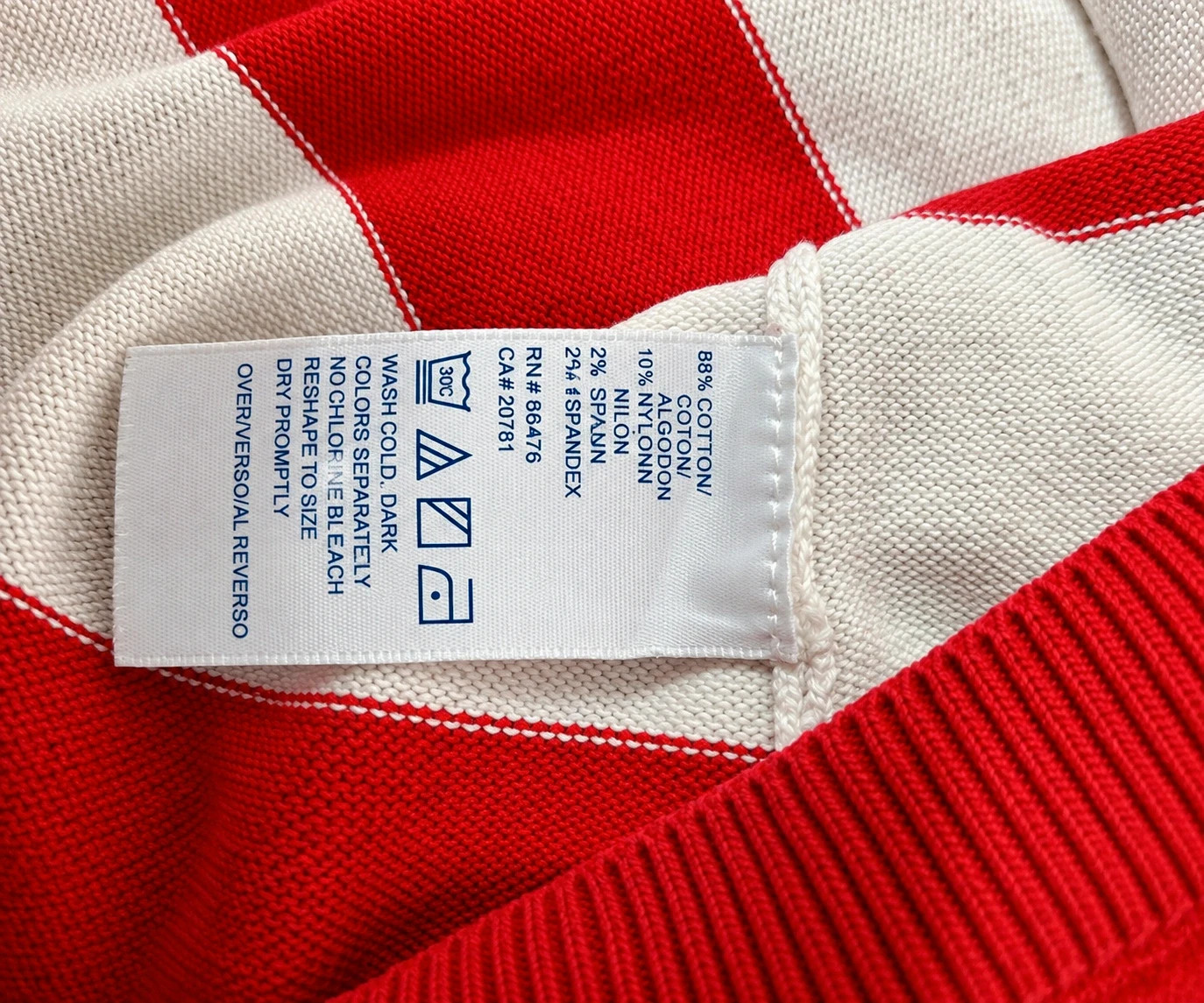 Polo Tommy Hilfiger Femme Rouge et Blanc à Rayures – Taille XL – Style Preppy Vintage – Tommy Hilfiger – taille XL / 42 / 14 4