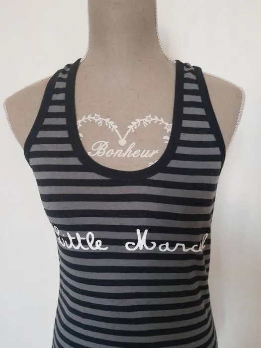 Débardeur Little Marcel rayé noir et gris – Little Marcel – taille L 4