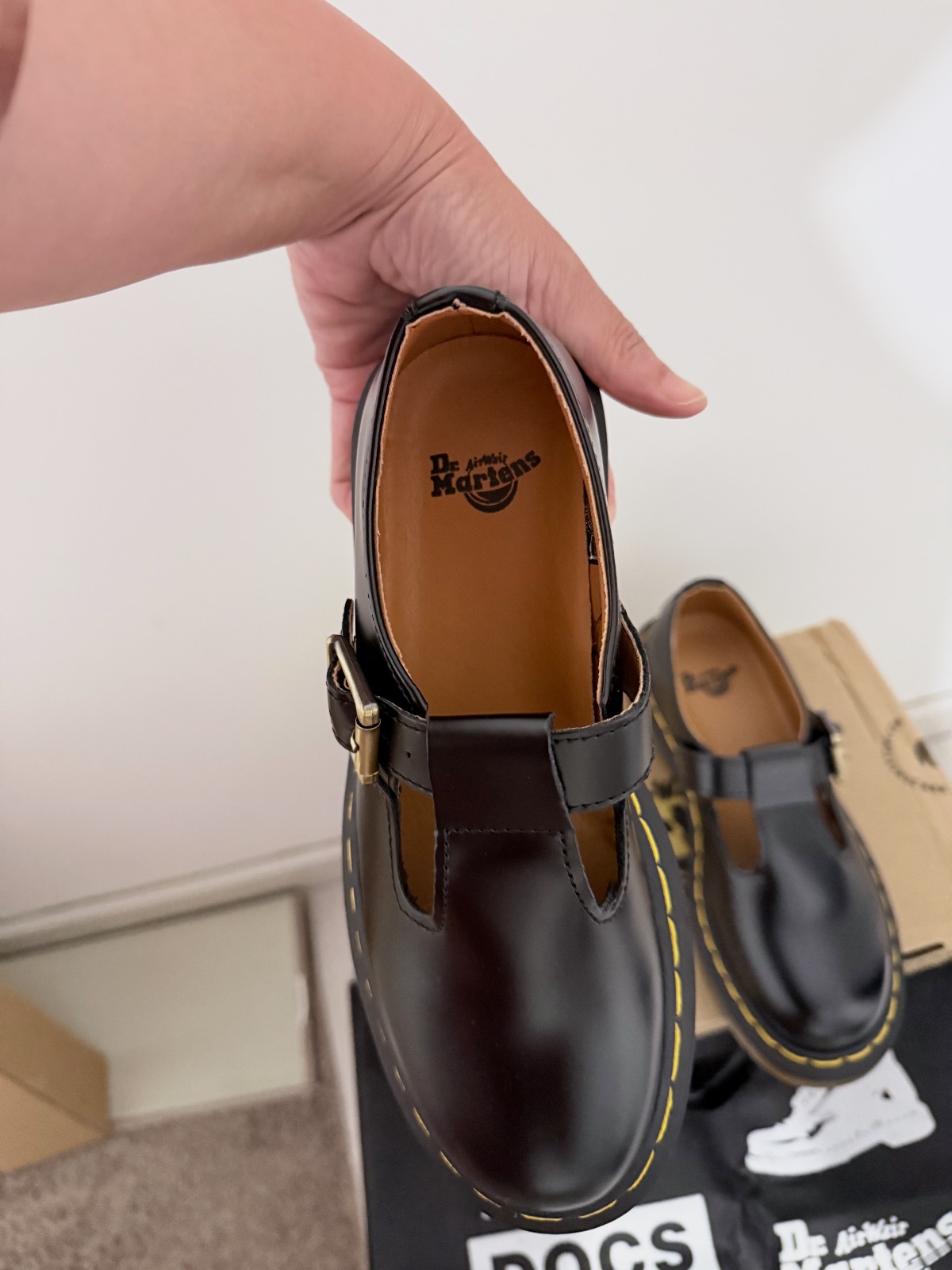 Chaussures babies Polley Dr. Martens en cuir noir – Dr. Martens – taille EU 38 3