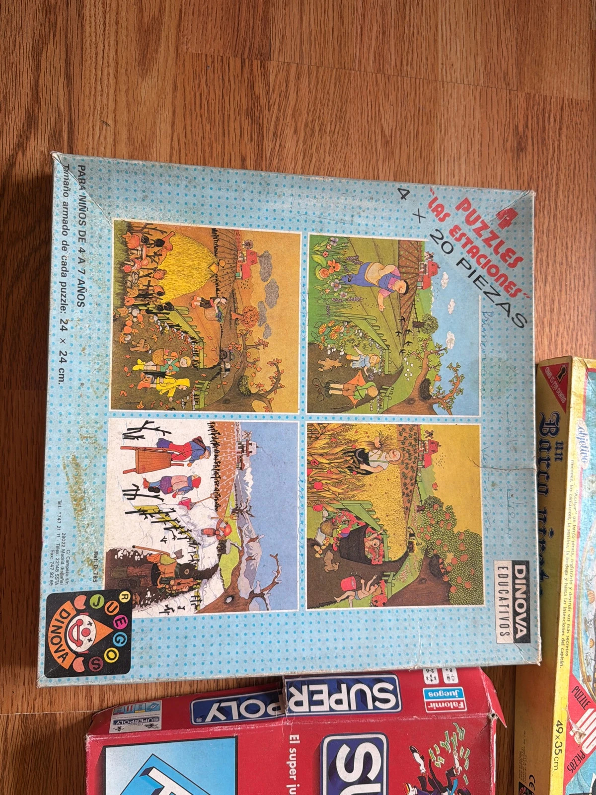 Lote Juegos De Mesa Vintage Superpoly Falomir Puzzles Barco Pirata Dinova – Dinova 3