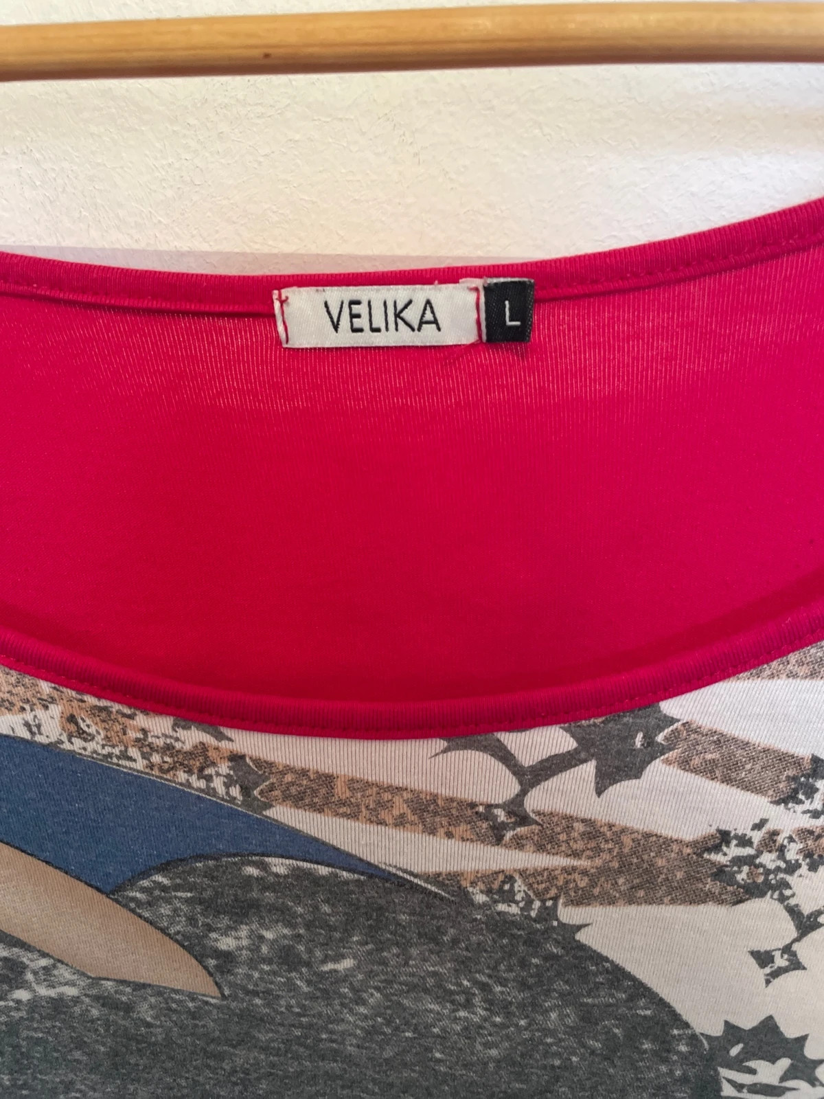 Camiseta Fucsia con Estampado Geisha - Marca Velika – Velika – taille L / 40 / 12 3