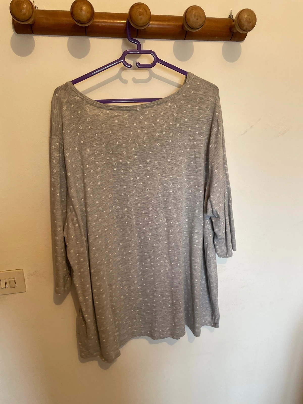 Camiseta Gris Estrellas Yessica T54/56 - Tacto Suave – Yessica – taille 8XL / 56 / 28 5