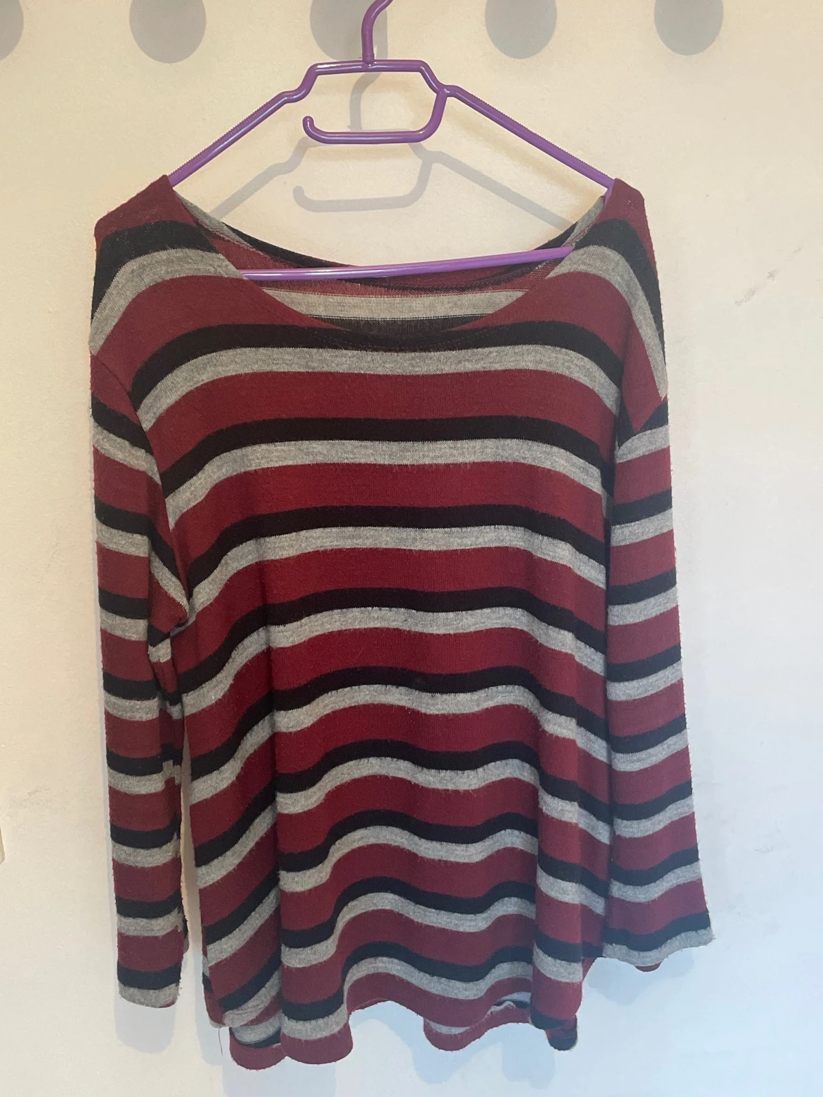 Jersey de punto fino a rayas - Estilo Grunge/Alt - Talla L