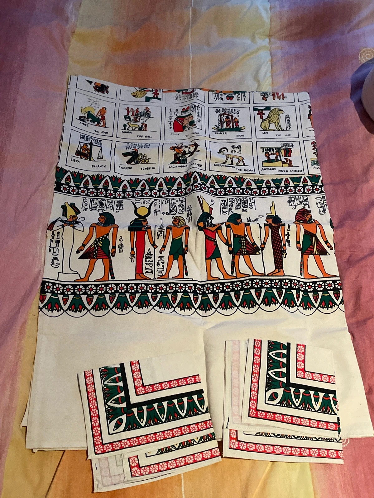 Mantel egipcio + servilletas