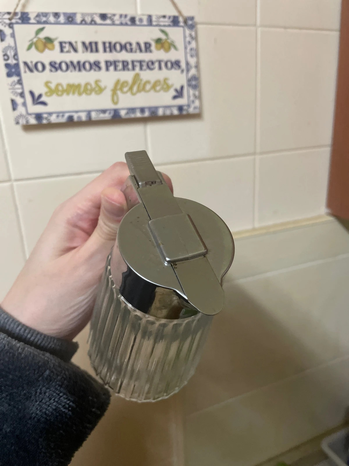 Azucarero de Cristal Tradicional – Estilo Cafetería / Churrería Vintage – valia 3