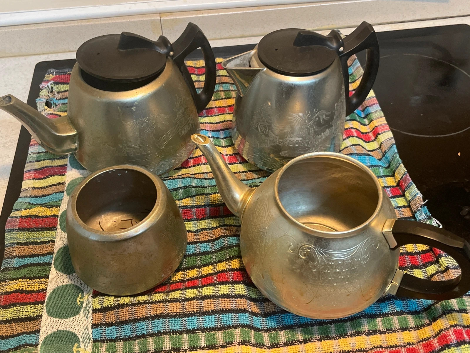 Set vintage de teteras