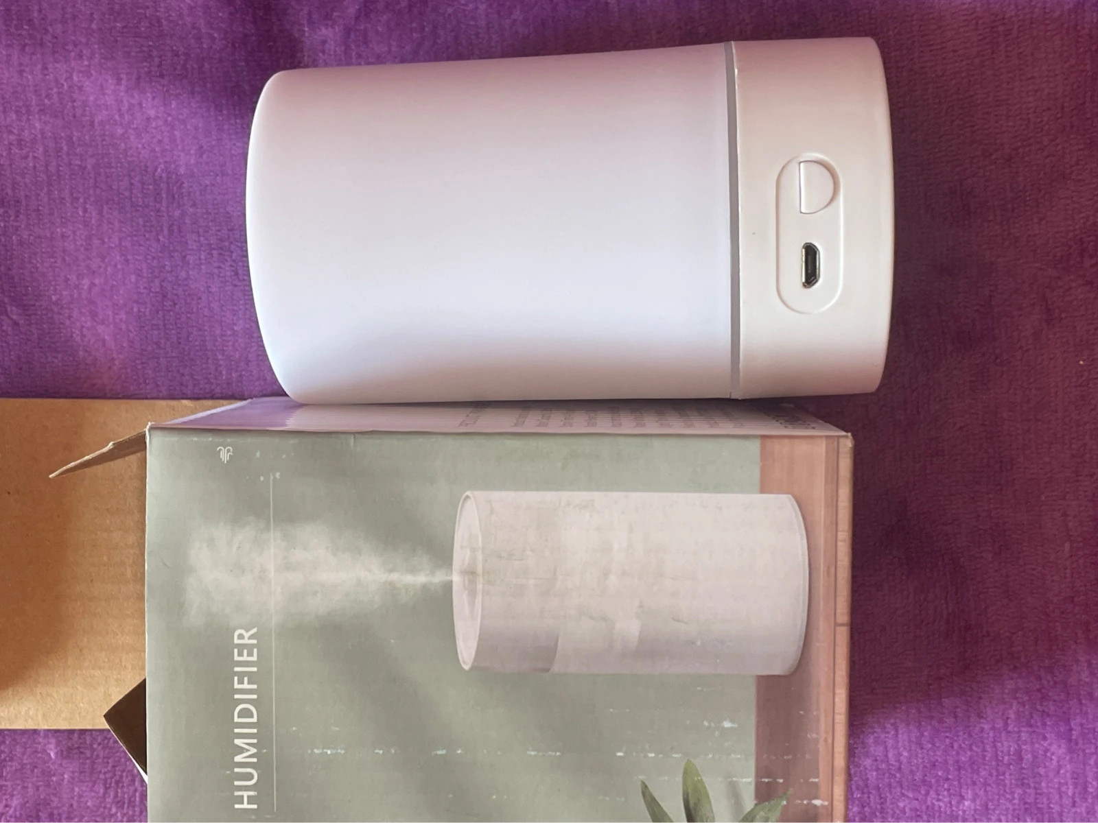 Humidificador blanco USB – compacto y silencioso (nuevo en caja)